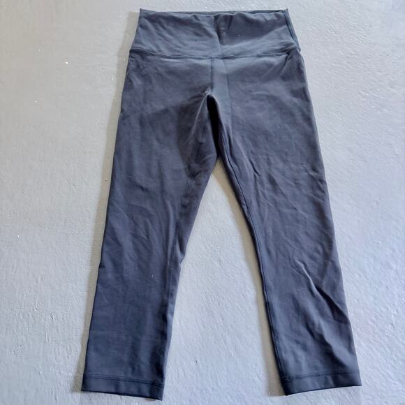 Lululemon Wunder Train Cropped High Rise Black Leggings Womens 8 - Picture 6 of 11